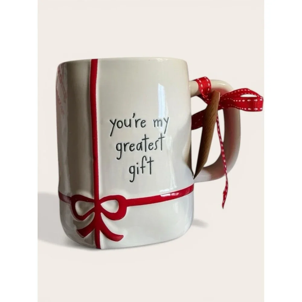 Rae Dunn Mug Red Gift Teacher Christmas Winter Coffee Cup Festive